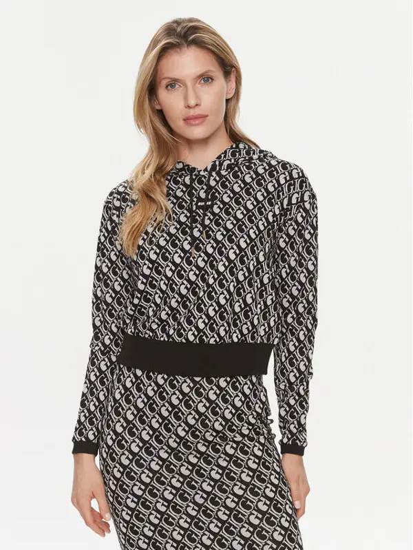 Guess Guess Majica dugih rukava Gl Logo V4RQ13 KC2X2 Crna Regular Fit