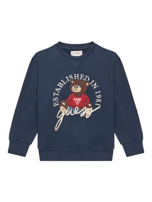 Guess Guess Majica dugih rukava H5YJ00 KAX74 Tamnoplava Oversize