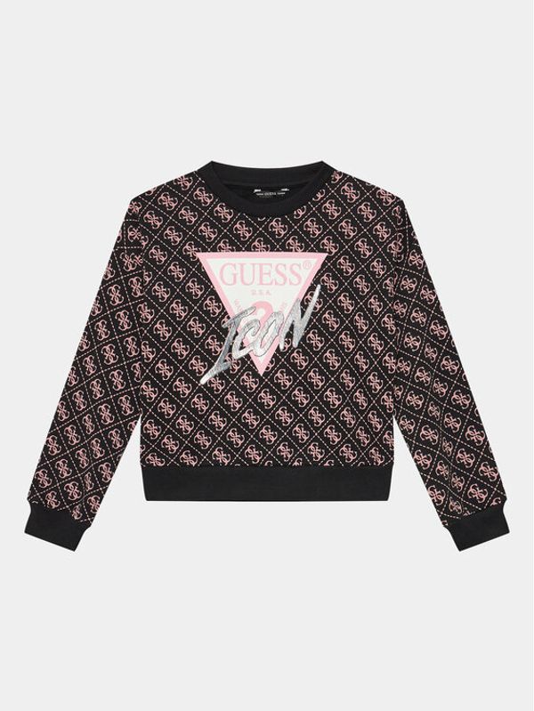 Guess Guess Majica dugih rukava J4RQ00 KA6R3 Crna Regular Fit