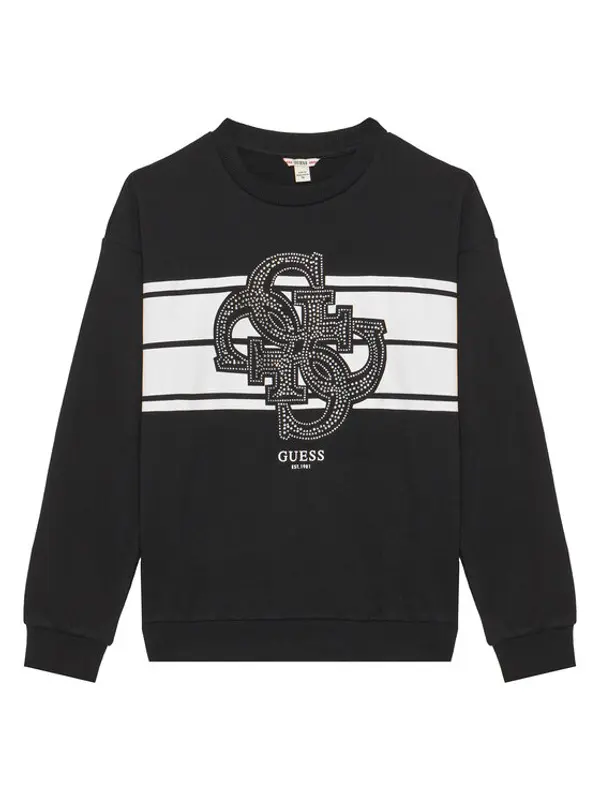 Guess Guess Majica dugih rukava J5YQ01 KA6R4 Crna Regular Fit