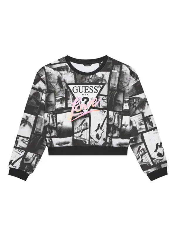 Guess Guess Majica dugih rukava J5YQ03 KA6R4 Crna Oversize