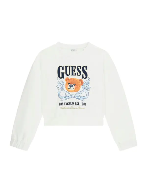 Guess Guess Majica dugih rukava J6GQ00 KA6R4 Bijela Relaxed Fit