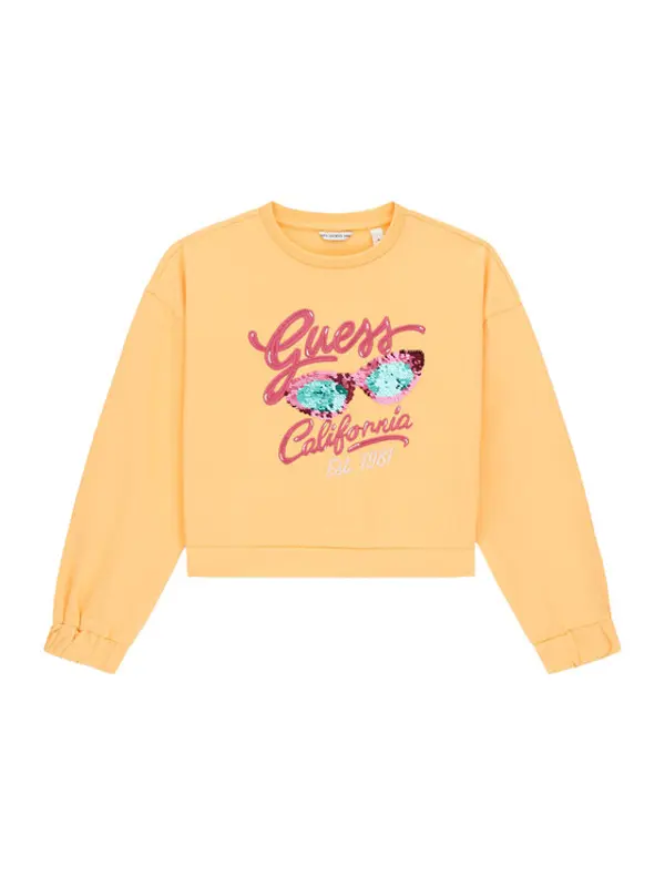 Guess Guess Majica dugih rukava J6GQ00 KA6R4 Žuta Relaxed Fit