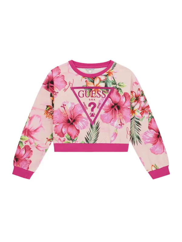 Guess Guess Majica dugih rukava J6GQ01 KA6R4 Ružičasta Relaxed Fit
