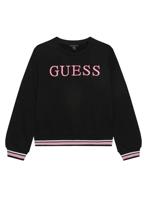 Guess Guess Majica dugih rukava J6RQ01 KAD74 Crna Regular Fit