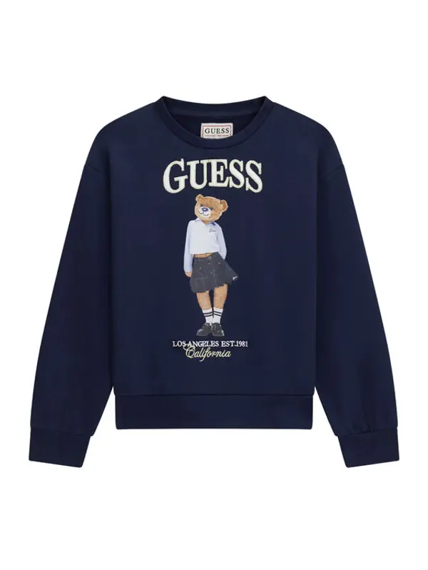 Guess Guess Majica dugih rukava J6YQ01 K4419 Tamnoplava Regular Fit