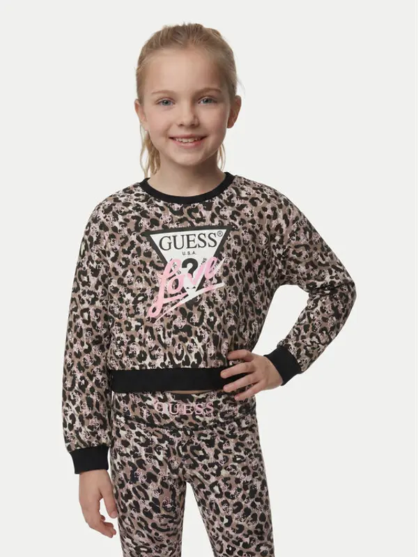 Guess Guess Majica dugih rukava J6YQ04 K3897 Crna Regular Fit