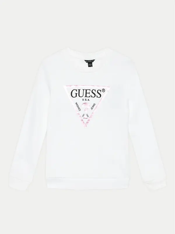 Guess Guess Majica dugih rukava J74Q10 KAUG0 Bijela Regular Fit