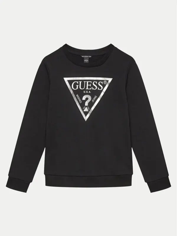 Guess Guess Majica dugih rukava J74Q10 KAUG0 Crna Regular Fit