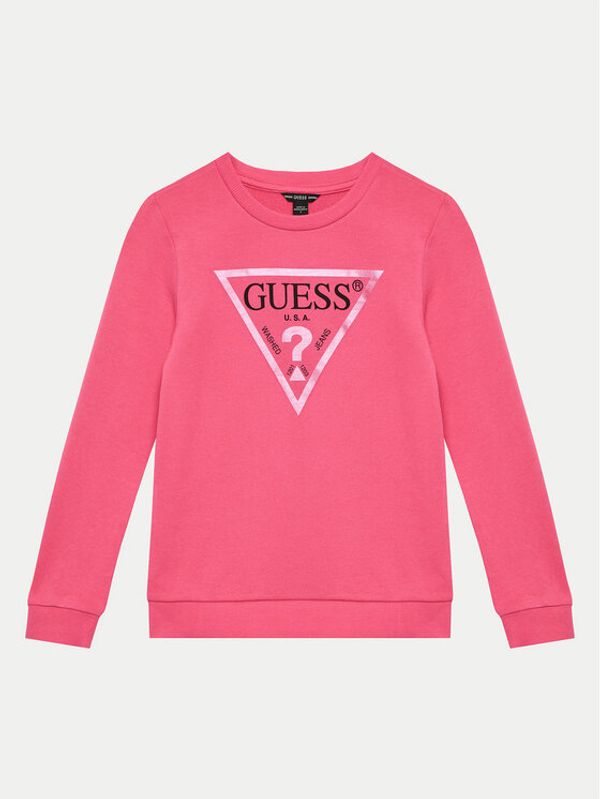 Guess Guess Majica dugih rukava J74Q10 KAUG0 Ružičasta Regular Fit