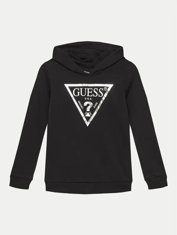 Guess Guess Majica dugih rukava J83Q14 KAUG0 Crna Regular Fit