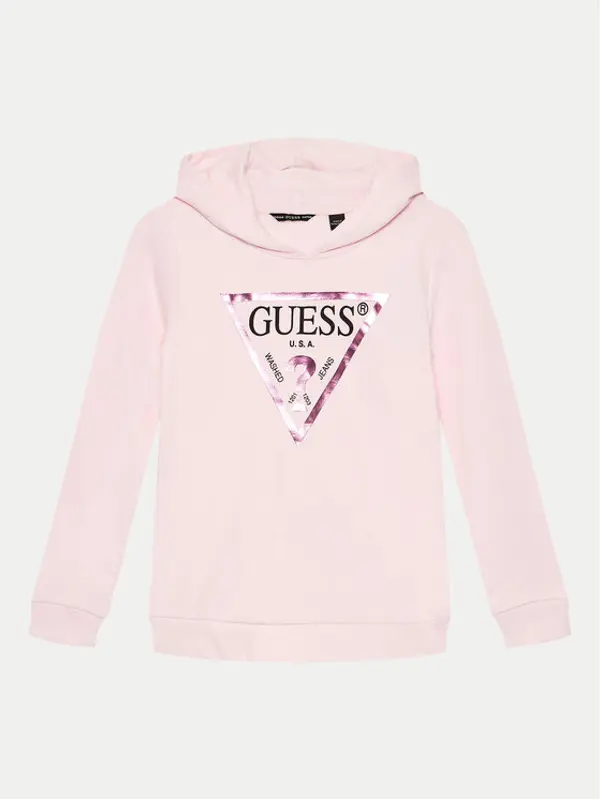 Guess Guess Majica dugih rukava J83Q14 KAUG0 Ružičasta Regular Fit
