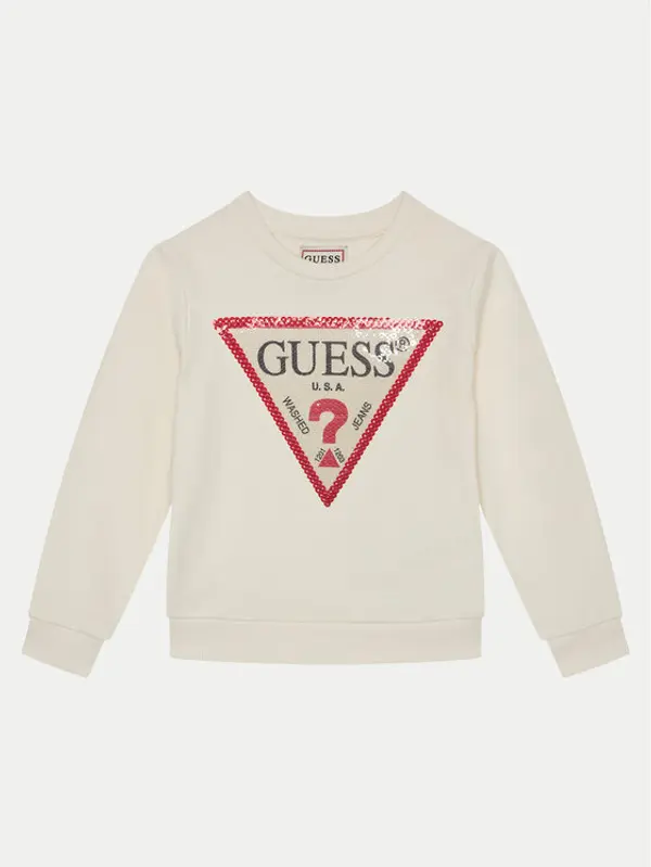 Guess Guess Majica dugih rukava K4YQ10 KA6R4 Écru Regular Fit