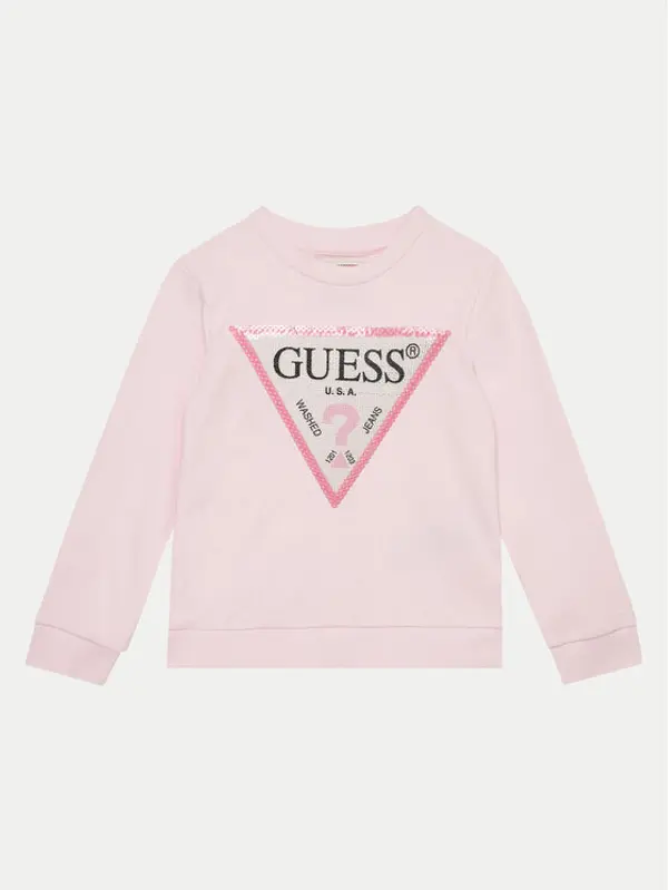 Guess Guess Majica dugih rukava K4YQ10 KA6R4 Ružičasta Regular Fit