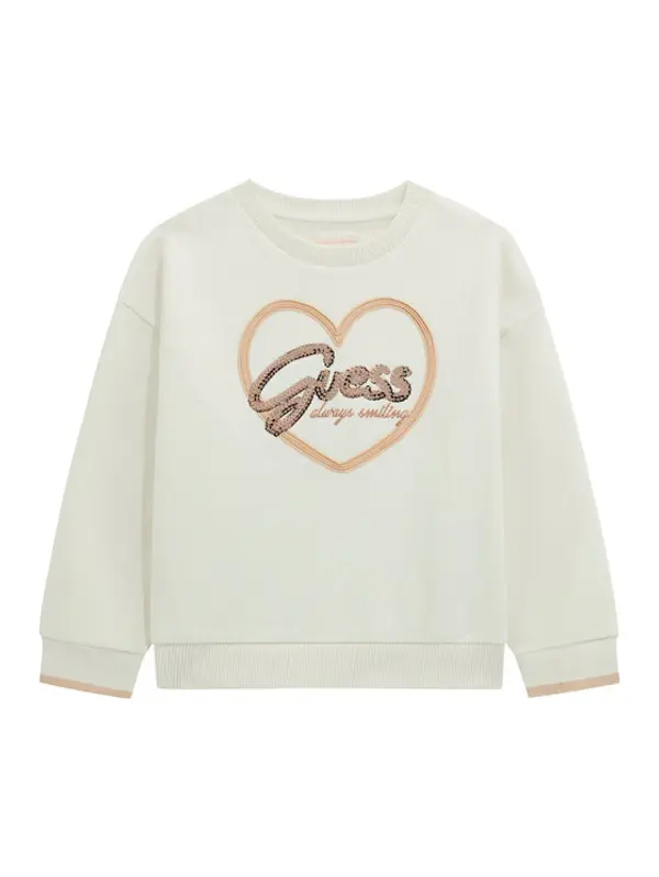 Guess Guess Majica dugih rukava K5BQ05 KAV34 Écru Relaxed Fit
