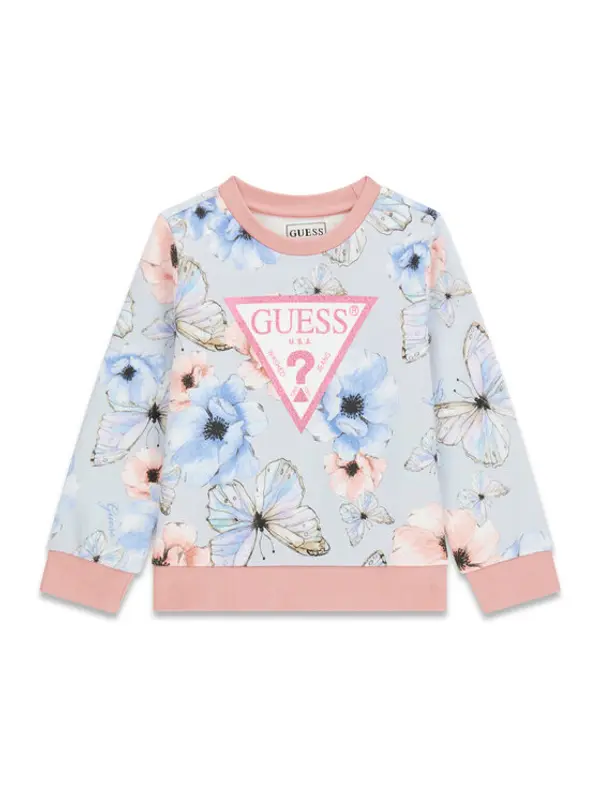 Guess Guess Majica dugih rukava K6RQ02 KA6R4 Plava Regular Fit