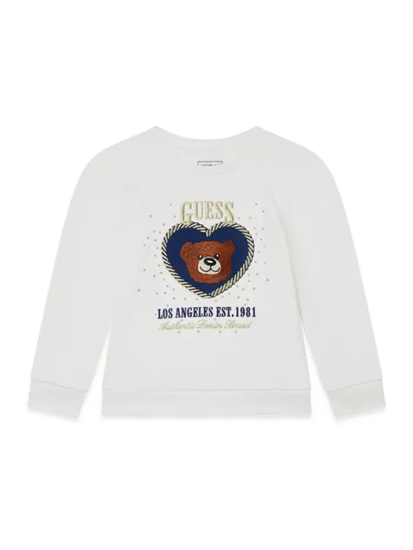 Guess Guess Majica dugih rukava K6RQ03 KAD74 Bijela Regular Fit