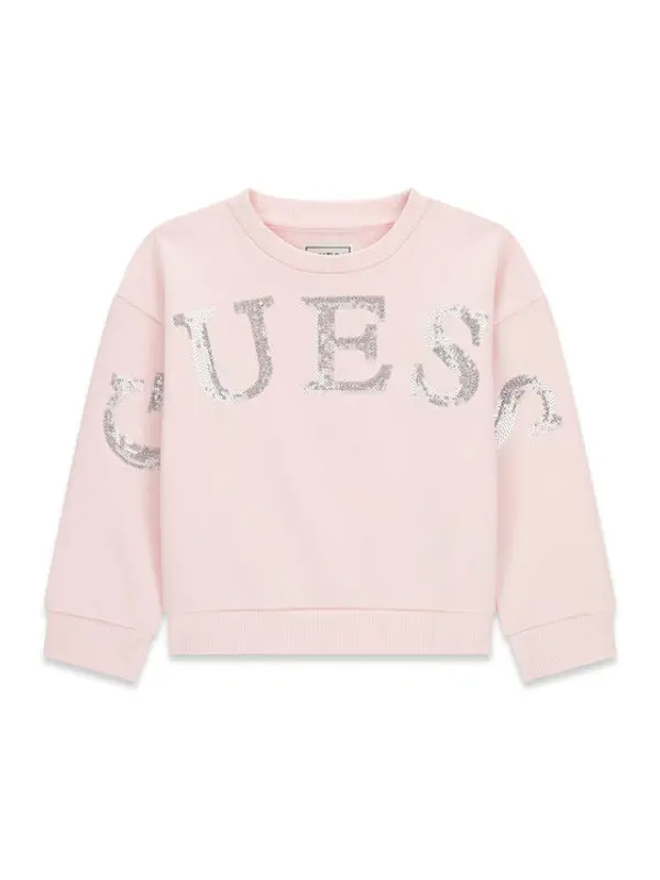 Guess Guess Majica dugih rukava K6RQ05 KAD74 Svijetlo roza Regular Fit