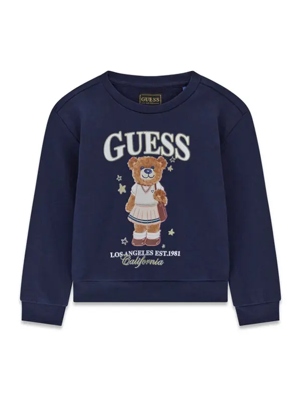 Guess Guess Majica dugih rukava K6YQ05 K4422 Tamnoplava Regular Fit