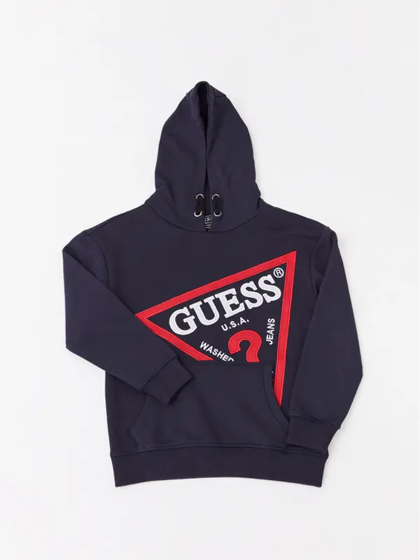Guess Guess Majica dugih rukava L2YQ07 KAD70 Tamnoplava Oversize