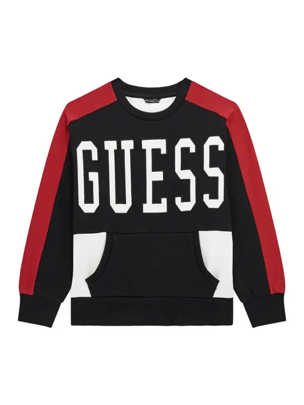 Guess Guess Majica dugih rukava L5BQ01 KAX74 Crna Relaxed Fit