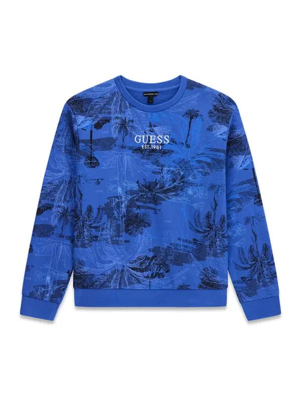 Guess Guess Majica dugih rukava L6GQ06 KA6R4 Plava Regular Fit