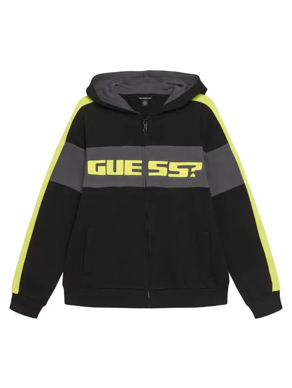 Guess Guess Majica dugih rukava L6RQ04 KA6R4 Crna Regular Fit