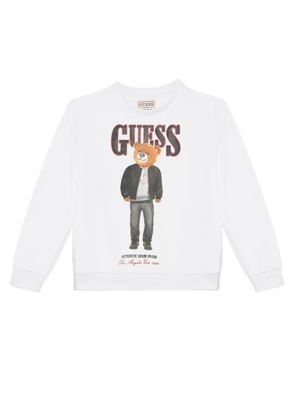 Guess Guess Majica dugih rukava L6RQ05 KAD74 Bijela Regular Fit