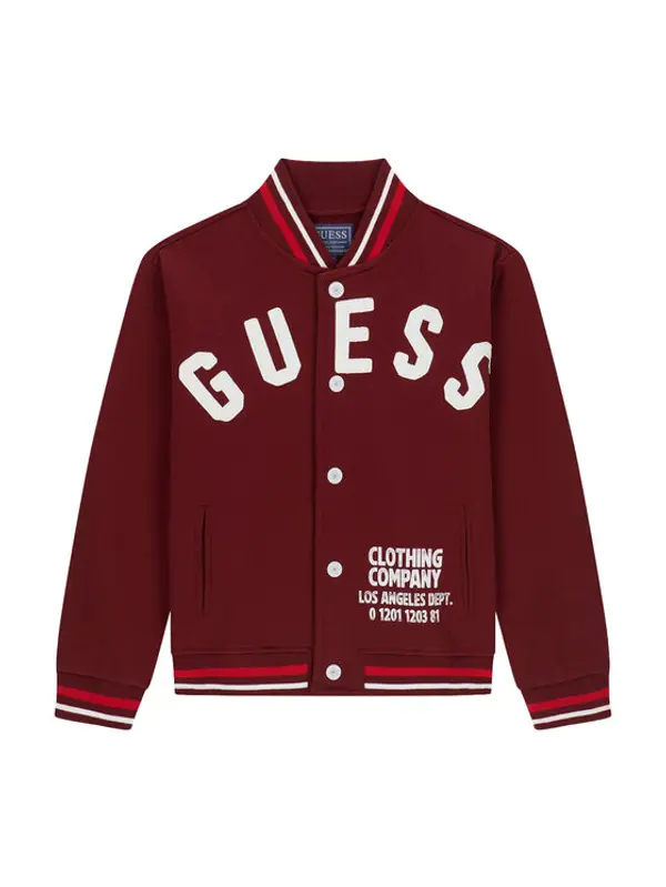 Guess Guess Majica dugih rukava L6YQ03 K4013 Tamnocrvena Regular Fit