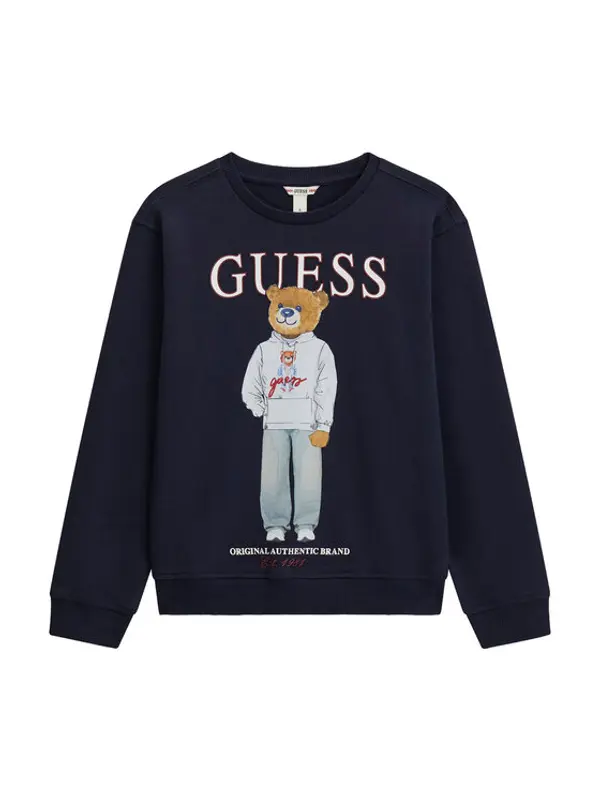 Guess Guess Majica dugih rukava L6YQ07 K4049 Tamnoplava Regular Fit