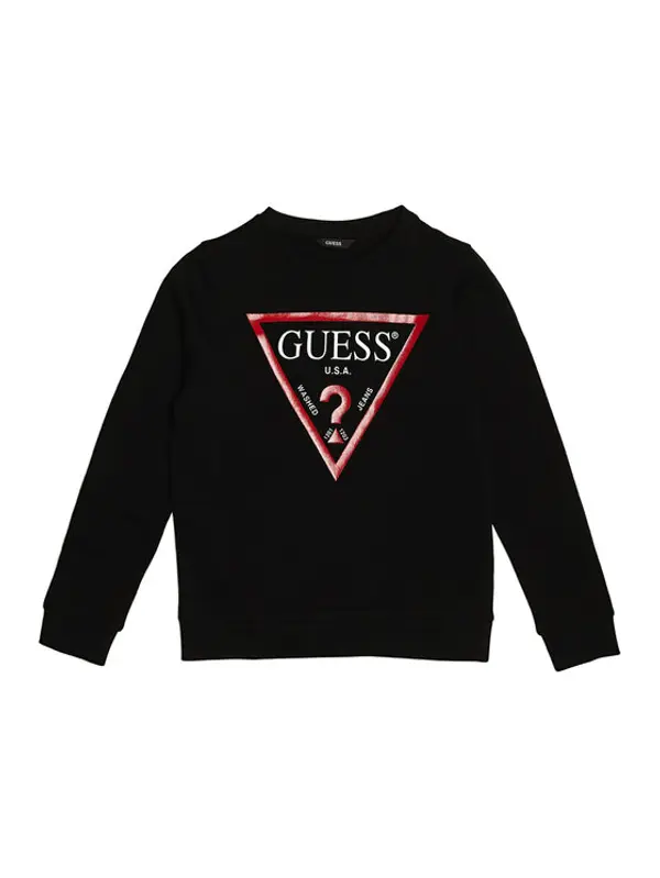 Guess Guess Majica dugih rukava L73Q09 KAUG0 Crna Regular Fit