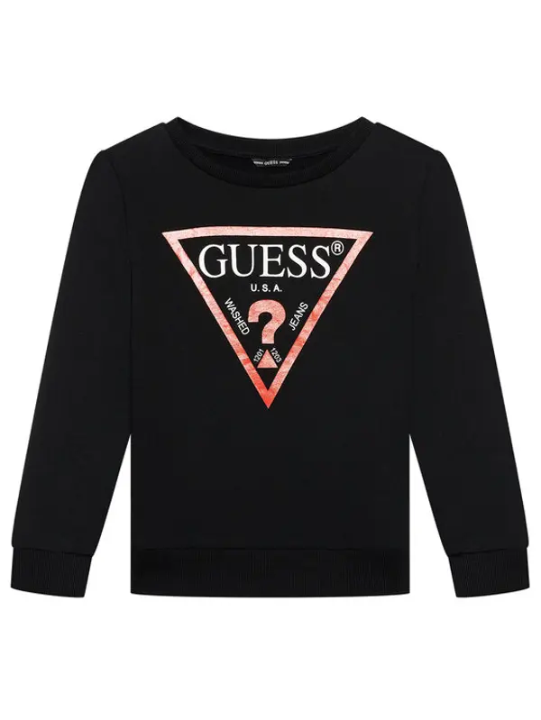 Guess Guess Majica dugih rukava L73Q09 KAUG0 Crna Regular Fit