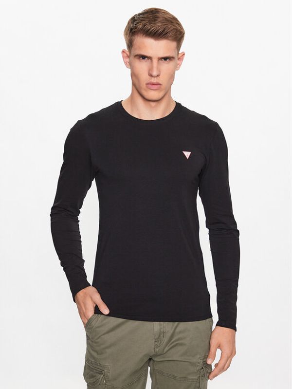 Guess Guess Majica dugih rukava M2YI28 J1314 Crna Slim Fit