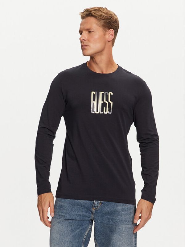 Guess Guess Majica dugih rukava M4BI34 J1314 Tamnoplava Slim Fit