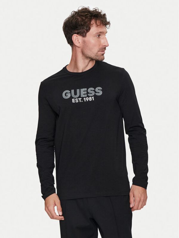 Guess Guess Majica dugih rukava M4YI33 J1314 Crna Slim Fit