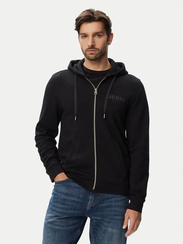 Guess Guess Majica dugih rukava M6YQ48 K4244 Crna Slim Fit