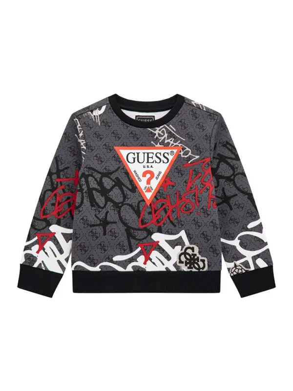 Guess Guess Majica dugih rukava N5BQ05 KAD74 Siva Regular Fit