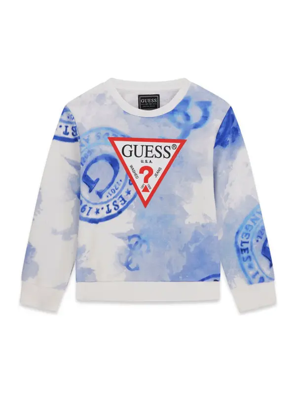 Guess Guess Majica dugih rukava N6GQ00 KA6R4 Plava Regular Fit