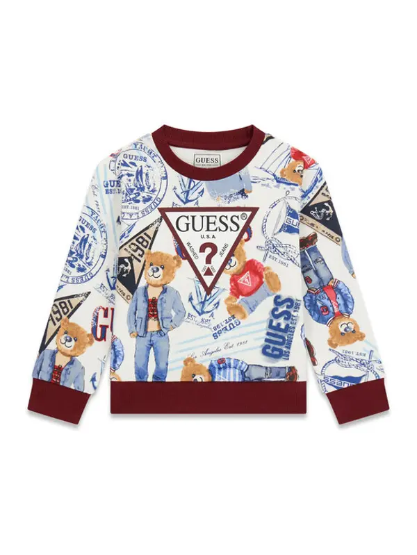 Guess Guess Majica dugih rukava N6RQ00 KA6R4 Šarena Regular Fit