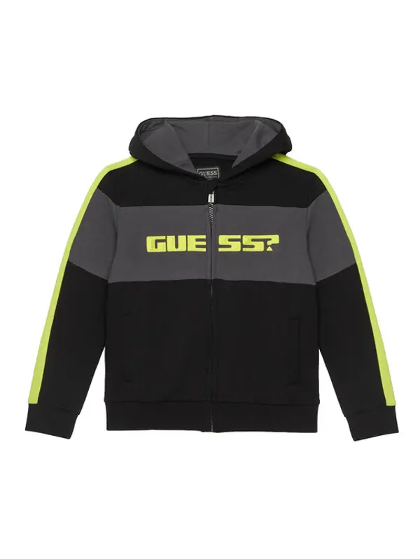 Guess Guess Majica dugih rukava N6RQ02 KA6R4 Crna Regular Fit