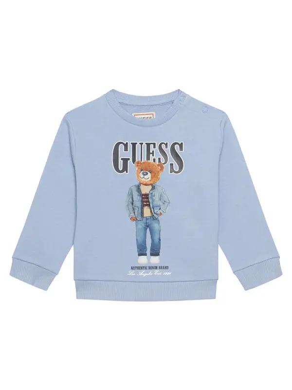 Guess Guess Majica dugih rukava N6RQ03 KAD74 Svijetloplava Regular Fit