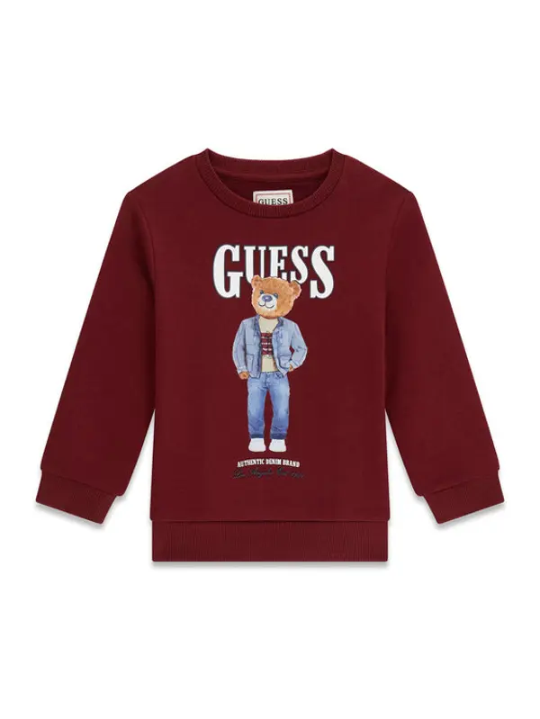 Guess Guess Majica dugih rukava N6RQ03 KAD74 Tamnocrvena Regular Fit