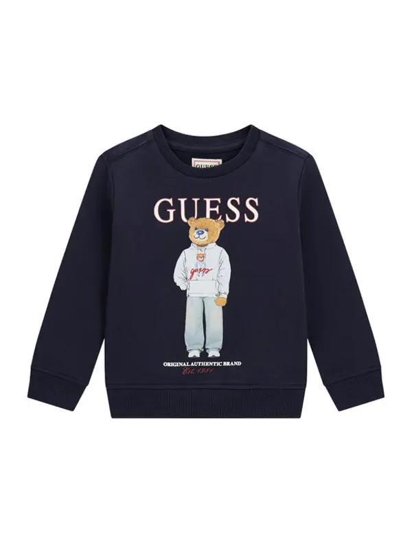 Guess Guess Majica dugih rukava N6YQ05 K4096 Tamnoplava Regular Fit