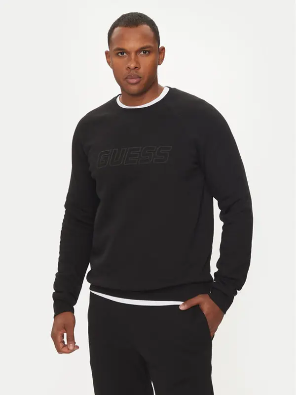 Guess Guess Majica dugih rukava New Adwin Z4YQ16 K9V31 Crna Regular Fit