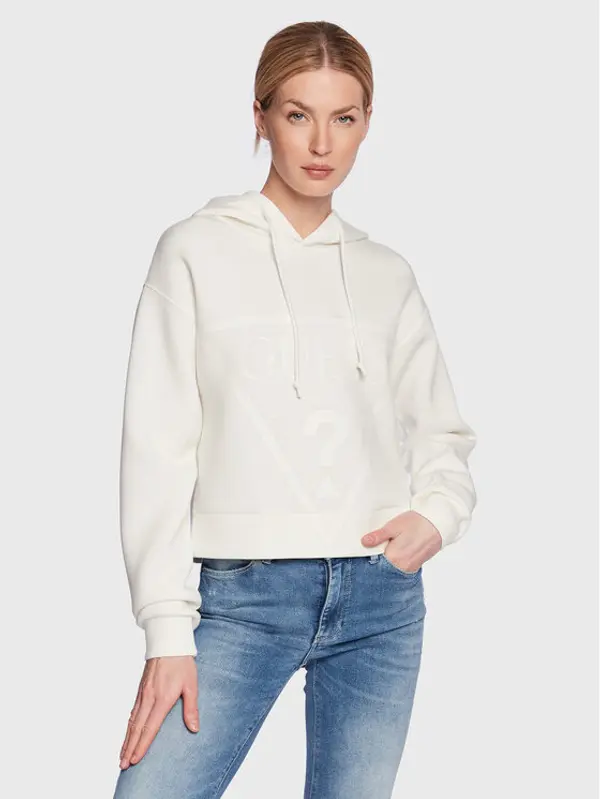 Guess Guess Majica dugih rukava New Alisa V2YQ08 K7UW2 Bijela Relaxed Fit