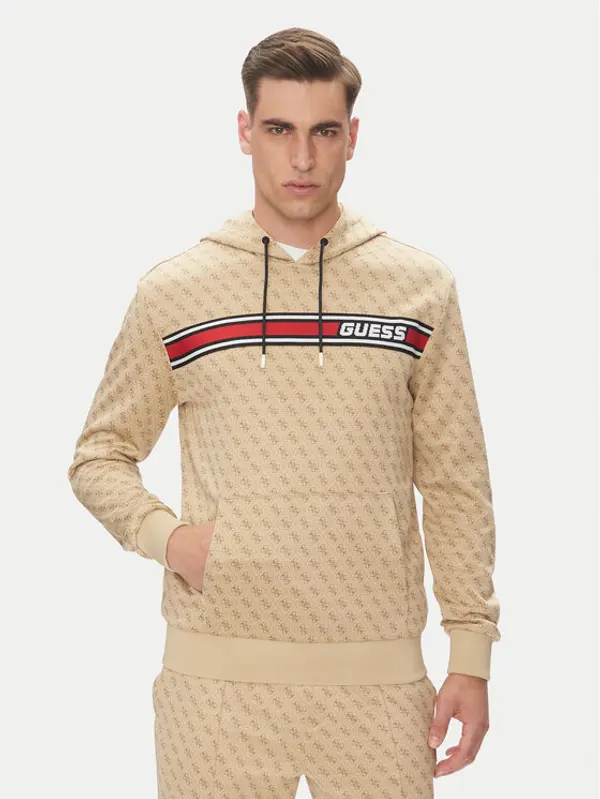 Guess Guess Majica dugih rukava New Korbin Z4BQ30 FL04Q Bež Regular Fit