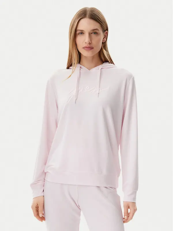 Guess Guess Majica dugih rukava O5GQ00 KCQP2 Ružičasta Regular Fit