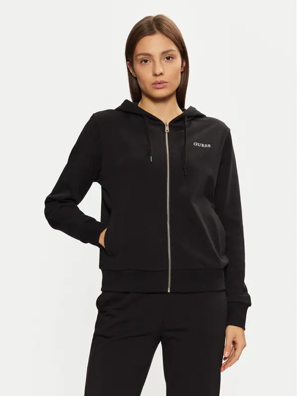 Guess Guess Majica dugih rukava O5RQ01 KCO31 Crna Regular Fit