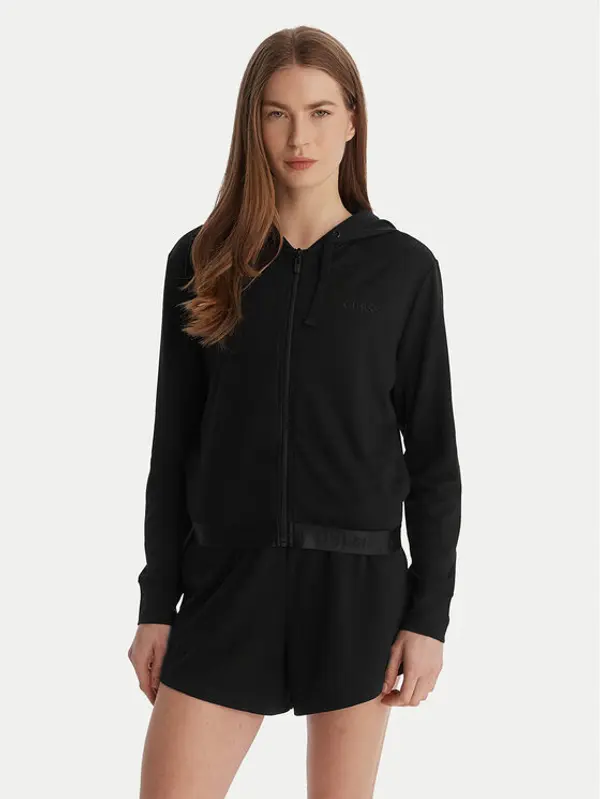 Guess Guess Majica dugih rukava O6GQ01 KCQP2 Crna Regular Fit