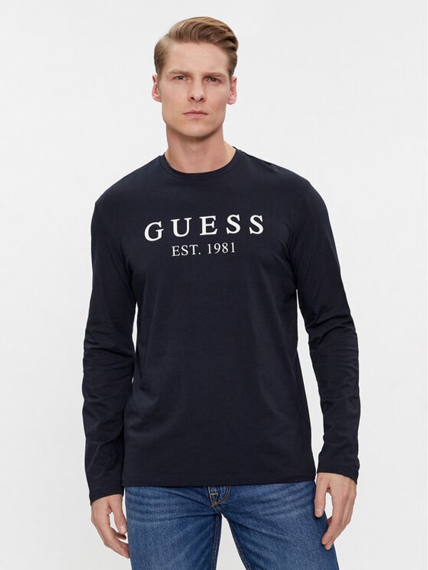 Guess Guess Majica dugih rukava U4RI11 K6YW0 Tamnoplava Regular Fit